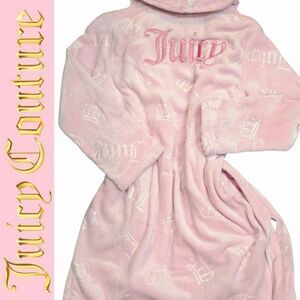 Juicy Couture Moon JC & Crown Embossed Plush Collared Robe